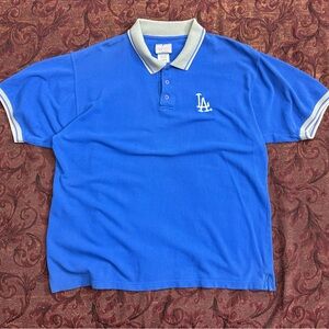 90s Logo Athletic LA Dodgers Polo Shirt